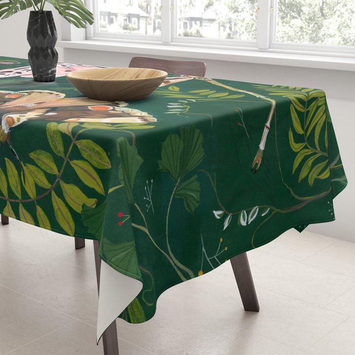 Moths and dragonfly Tablecloth Gallery Image 3