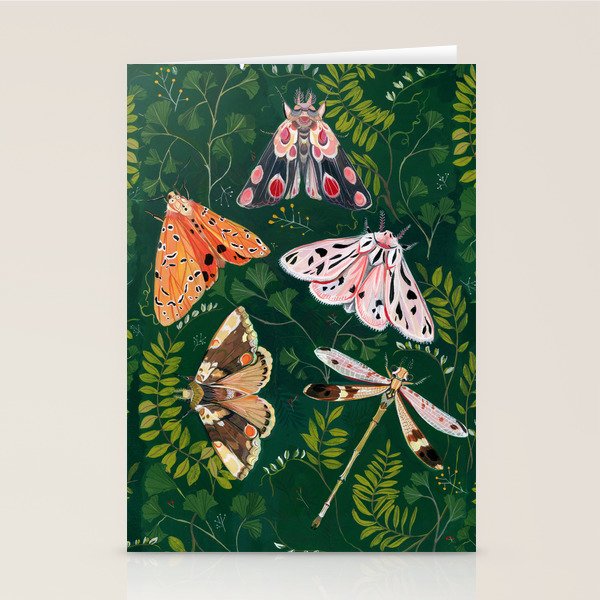 Moths and dragonfly Stationery Card Gallery Image 1