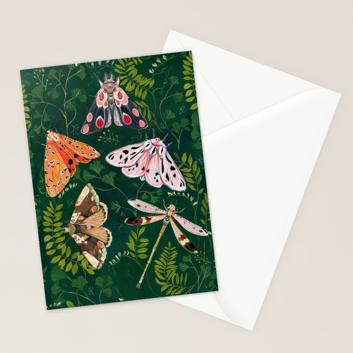Moths and dragonfly Stationery Card Gallery Image 2