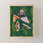 Moths and dragonfly Mini Art Print Gallery Image 1