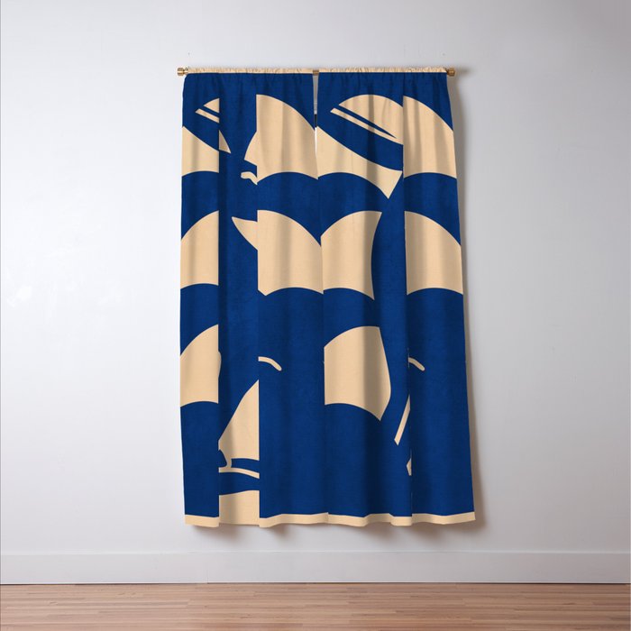 Minimalist Rabbit 6 Window Curtain Gallery Image 3