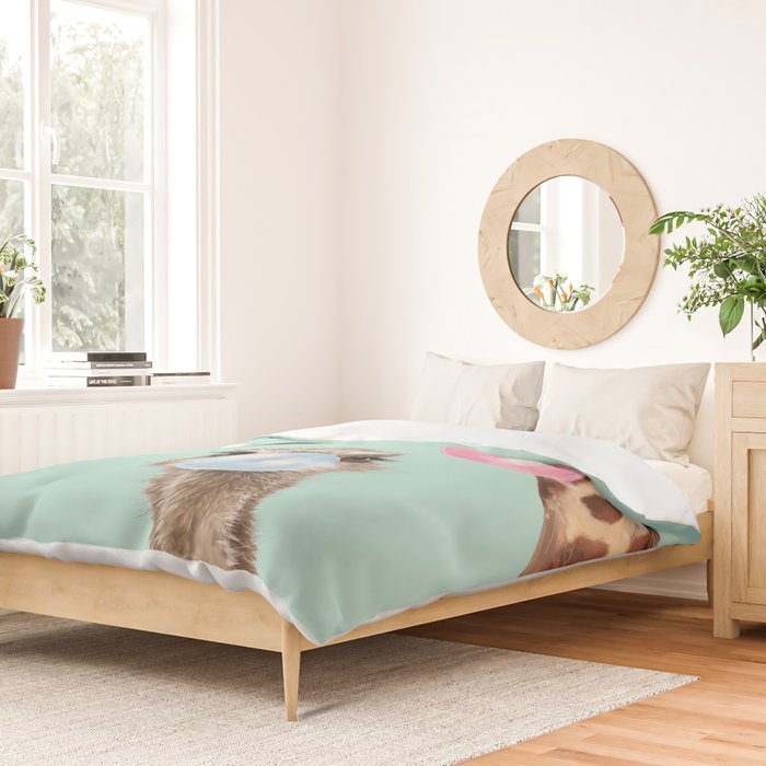 Bubble Gum Gang in Green Duvet Cover Gallery Image 2