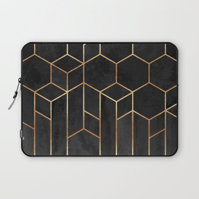 Black Hexagons Laptop Sleeve Gallery Image 1