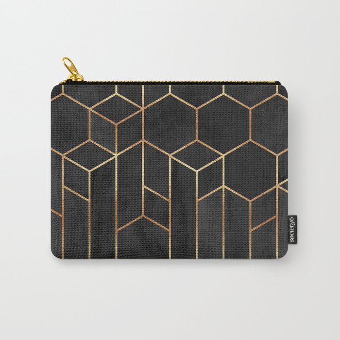 Black Hexagons Carry All Pouch Gallery Image 1