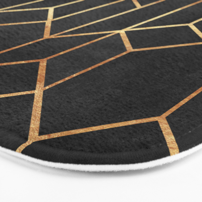 Black Hexagons Bath Mat Gallery Image 3