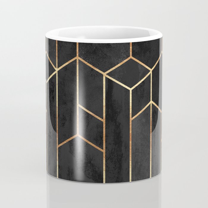 Black Hexagons Coffee Mug Gallery Image 4