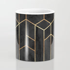 Black Hexagons Coffee Mug Gallery Image 4