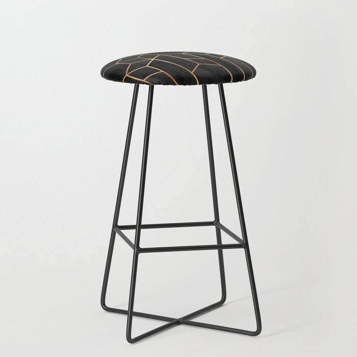 Black Hexagons Stool Gallery Image 1