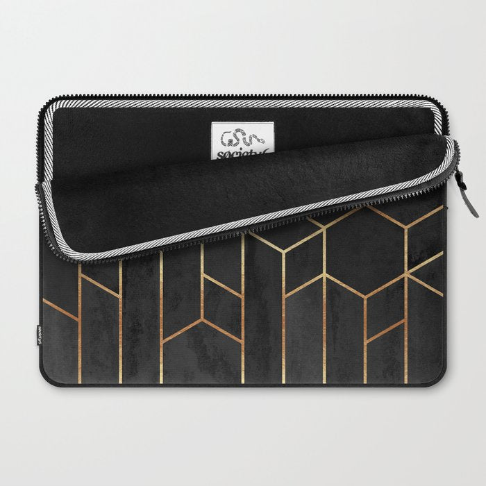 Black Hexagons Laptop Sleeve Gallery Image 2