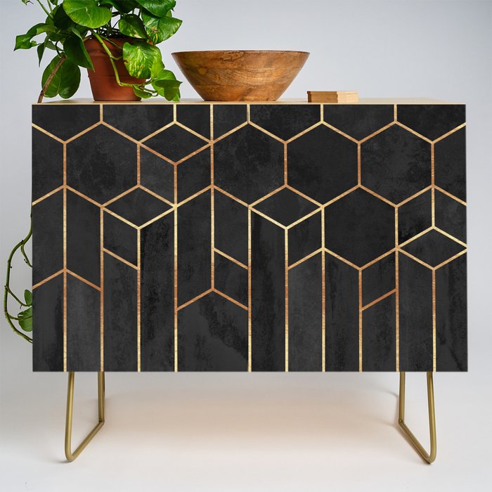 Black Hexagons Credenza Gallery Image 1