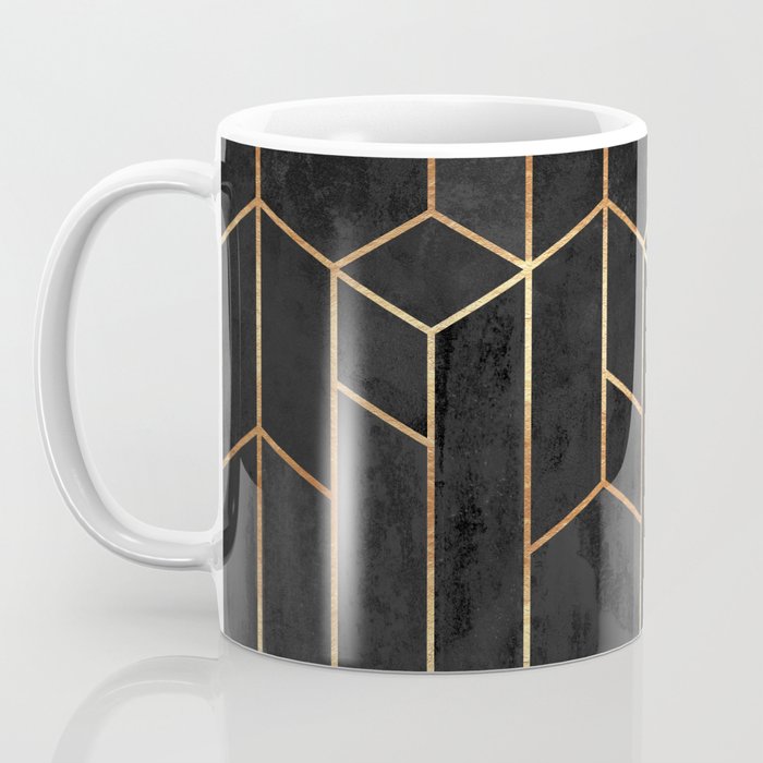 Black Hexagons Coffee Mug Gallery Image 3