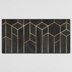 Black Hexagons Desk Mat Gallery Image 3