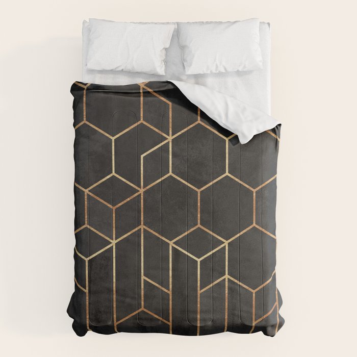 Black Hexagons Comforter Gallery Image 6