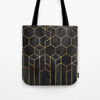 Black Hexagons Tote Bag Gallery Image 1