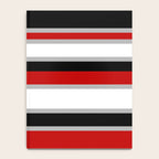 Modern Horizontal Stripes // Red, Gray, Black and White Notebook Gallery Image 4