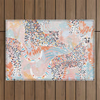 Colorful Wild Cats Outdoor Rug Gallery Image 1