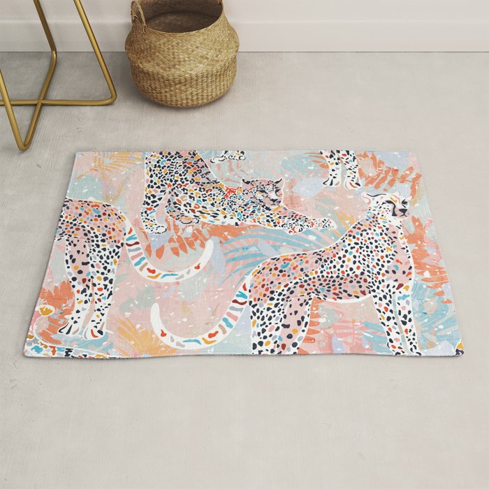 Colorful Wild Cats Rug Gallery Image 1