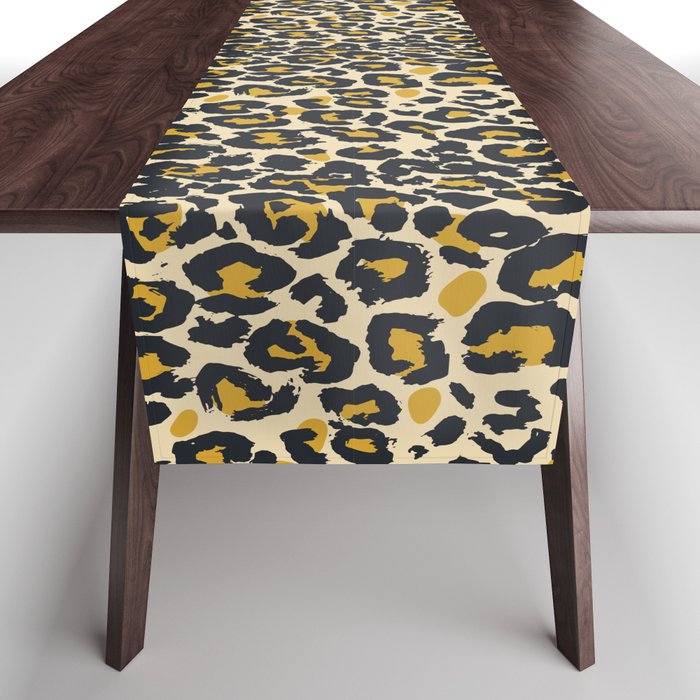 tan 00s leopard Table Runner Gallery Image 1