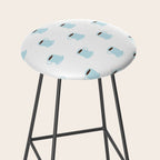 Retro coffee cup cartoon pattern Stool Gallery Image 2