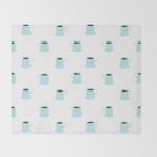 Retro coffee cup cartoon pattern Throw Blanket Gallery Image 2