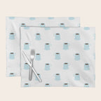 Retro coffee cup cartoon pattern Placemat Gallery Image 1