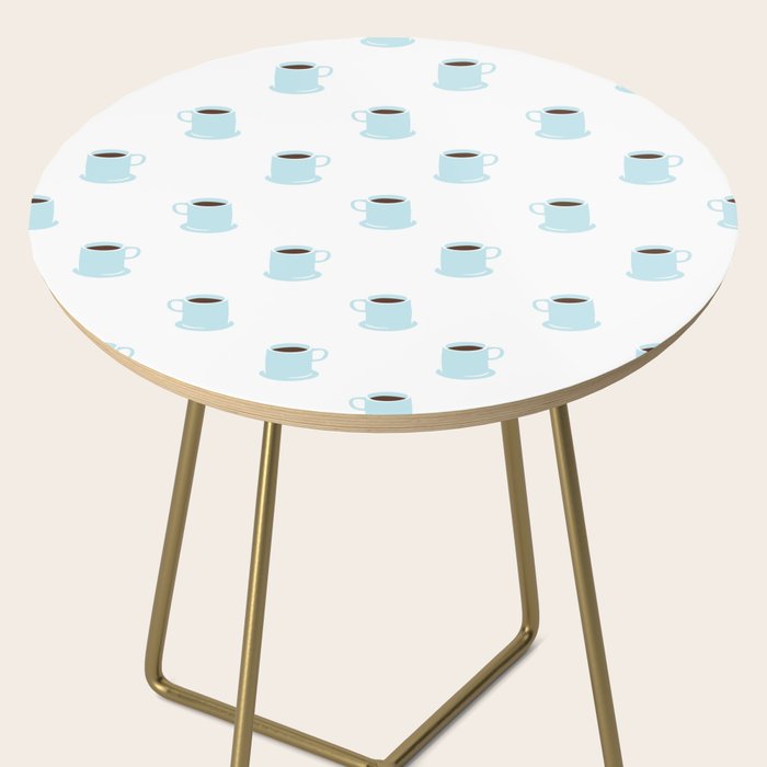 Retro coffee cup cartoon pattern Side Table Gallery Image 2