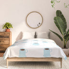 Retro coffee cup cartoon pattern Comforter Gallery Image 3