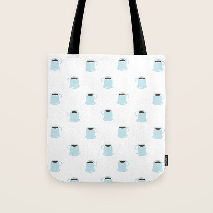 Retro coffee cup cartoon pattern Tote Bag Gallery Image 1