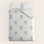Retro coffee cup cartoon pattern Comforter Gallery Image 6