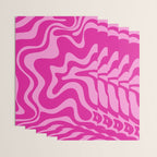 Retro Liquid Swirl Abstract Pattern in Y2K Deep Pinks Wrapping Paper Gallery Image 3