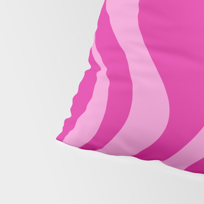 Retro Liquid Swirl Abstract Pattern in Y2K Deep Pinks Pillow Sham Gallery Image 4