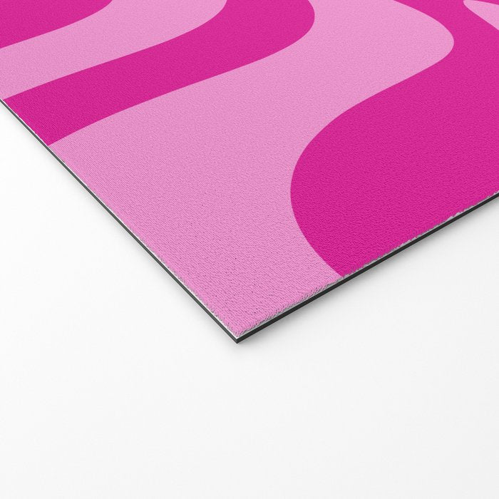 Retro Liquid Swirl Abstract Pattern in Y2K Deep Pinks Welcome Mat Gallery Image 2