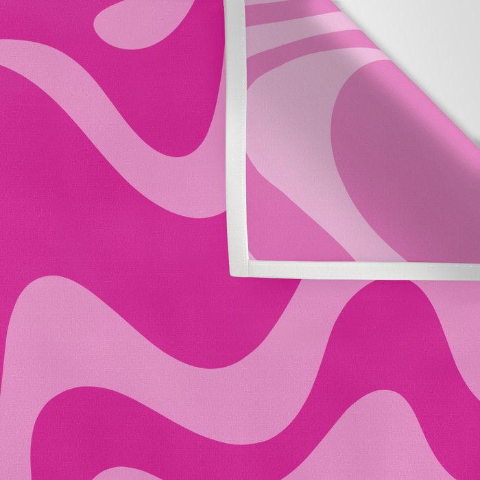 Retro Liquid Swirl Abstract Pattern in Y2K Deep Pinks Wall Tapestry Gallery Image 3