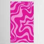 Retro Liquid Swirl Abstract Pattern in Y2K Deep Pinks Tablecloth Gallery Image 2