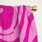 Retro Liquid Swirl Abstract Pattern in Y2K Deep Pinks Window Curtain Gallery Image 2
