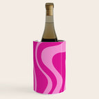 Retro Liquid Swirl Abstract Pattern in Y2K Deep Pinks Wine Chiller Gallery Image 2