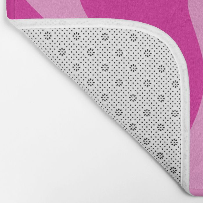 Retro Liquid Swirl Abstract Pattern in Y2K Deep Pinks Bath Mat Gallery Image 2