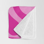 Retro Liquid Swirl Abstract Pattern in Y2K Deep Pinks Throw Blanket Gallery Image 3