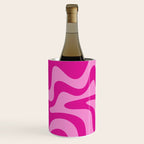 Retro Liquid Swirl Abstract Pattern in Y2K Deep Pinks Wine Chiller Gallery Image 3