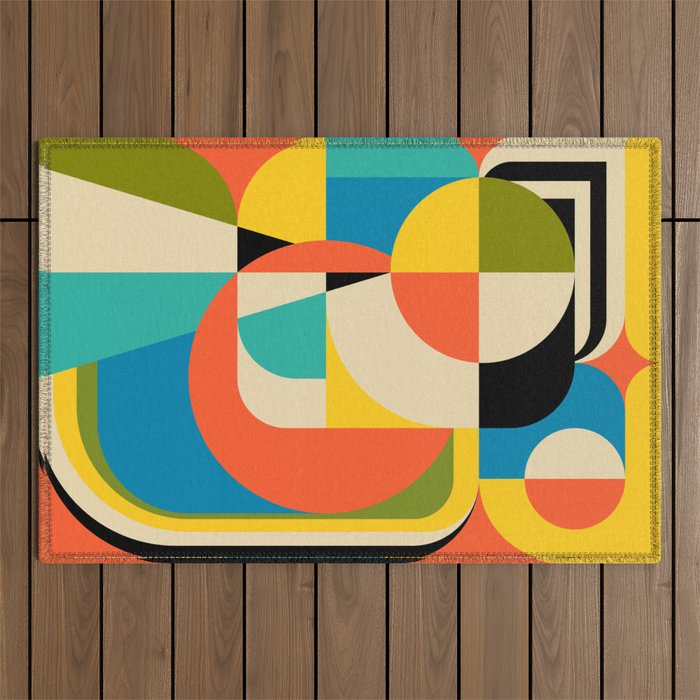 Geometric Figurative Outdoor Rug Gallery Image 1