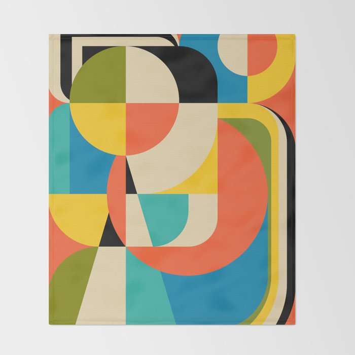 Geometric Figurative Throw Blanket Gallery Image 2