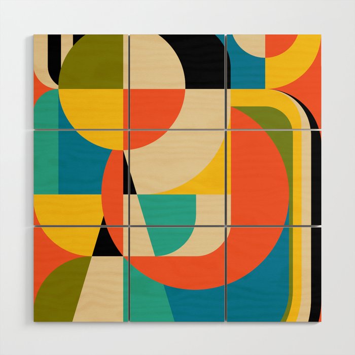 Geometric Figurative Wood Wall Art Gallery Image 1