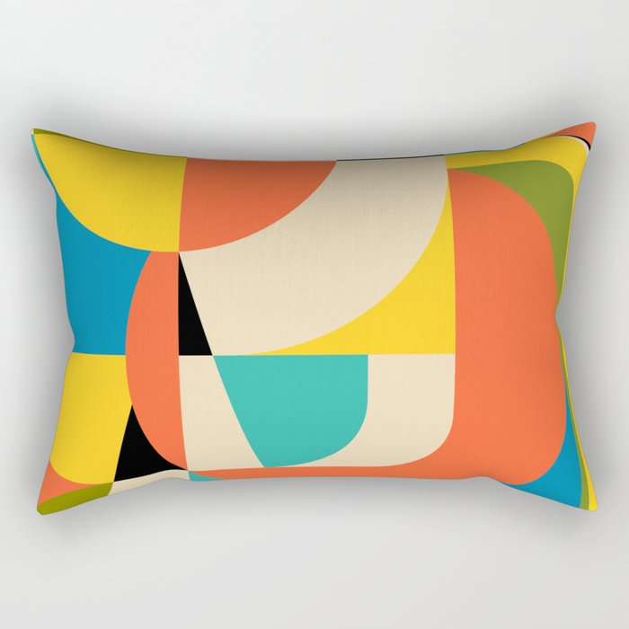Geometric Figurative Rectangular Pillow Gallery Image 1