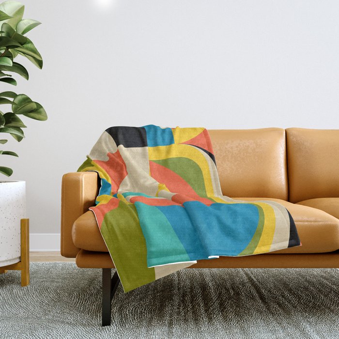 Geometric Figurative Throw Blanket Gallery Image 1
