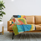 Geometric Figurative Throw Blanket Gallery Image 1