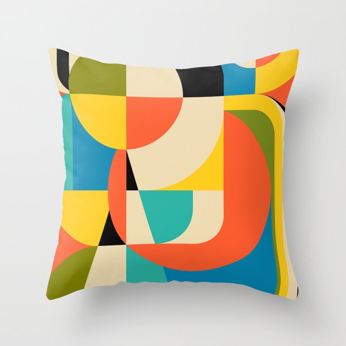 Geometric Figurative Throw Pillow Gallery Image 6