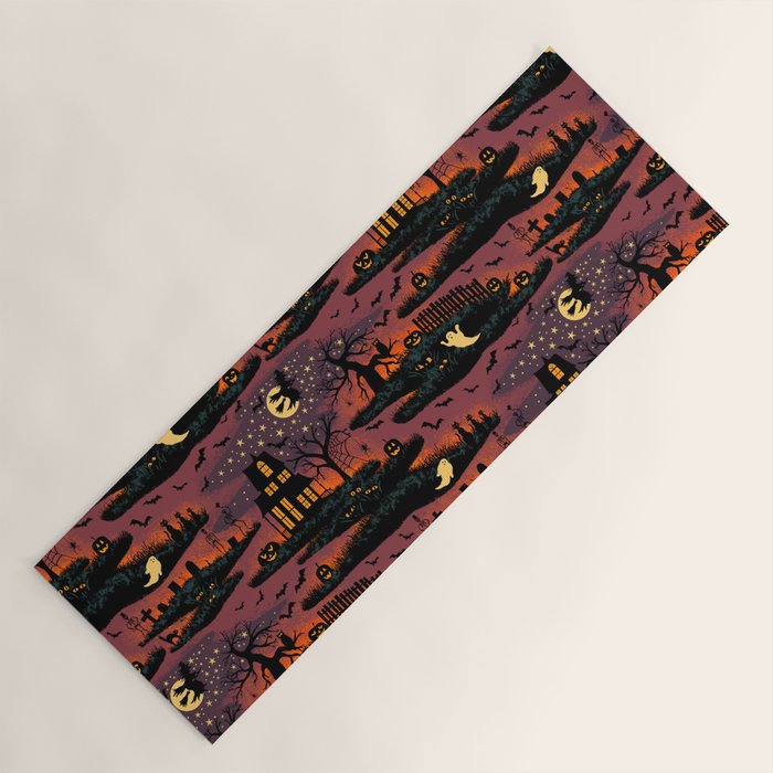 Halloween Night - Bonfire Glow Yoga Mat Gallery Image 1