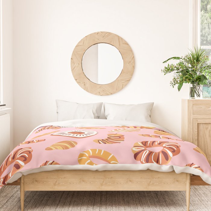 Vintage sweet bakery pastry food art pattern Duvet Cover Gallery Image 3