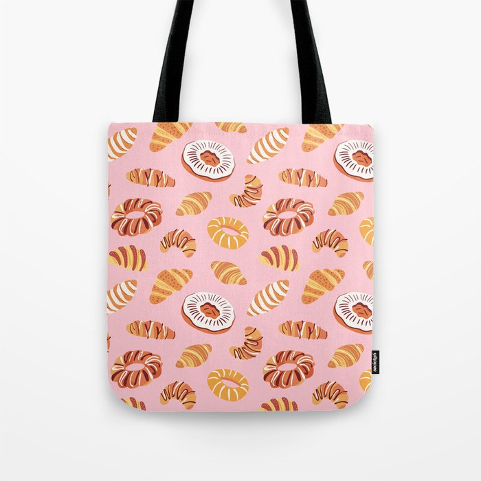 Vintage sweet bakery pastry food art pattern Tote Bag Gallery Image 1