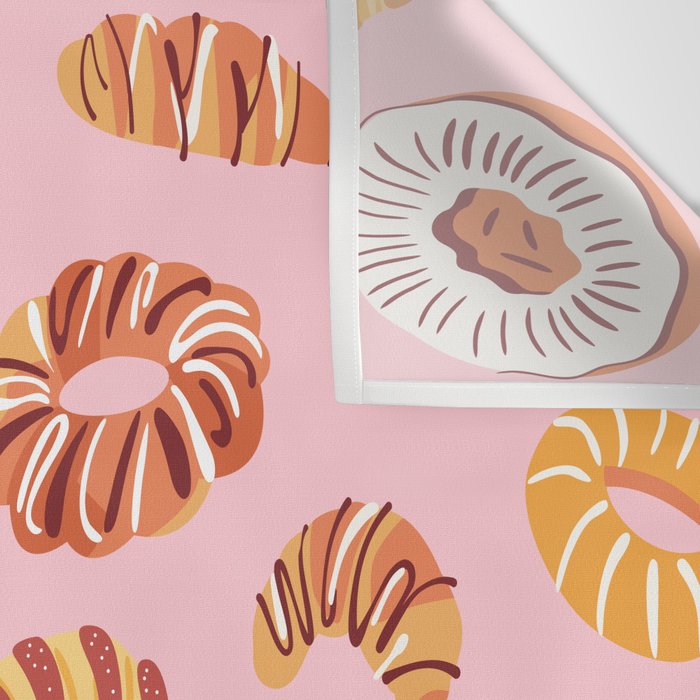 Vintage sweet bakery pastry food art pattern Wall Tapestry Gallery Image 3